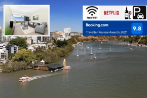 Amazing River View - 3 Bedroom Apartment - Brisbane CBD - Netflix - Fast Wifi - Carpark